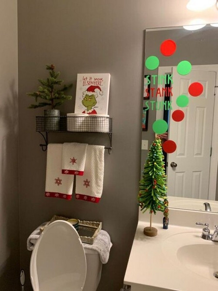 idees decorations noel salle de bains 8
