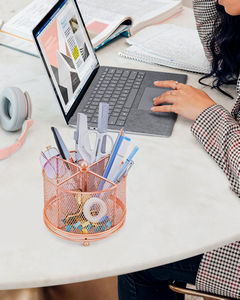 accessoires de bureau or rose 11 1