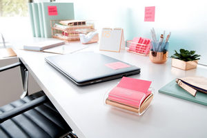 accessoires de bureau or rose 16