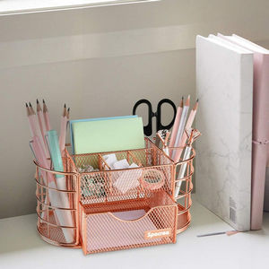 accessoires de bureau or rose 19