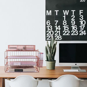 accessoires de bureau or rose 2