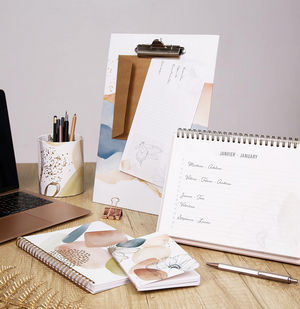 accessoires de bureau or rose 20