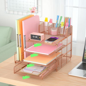 accessoires de bureau or rose 7