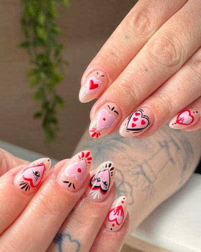 ONGLES DE saint-valentin
