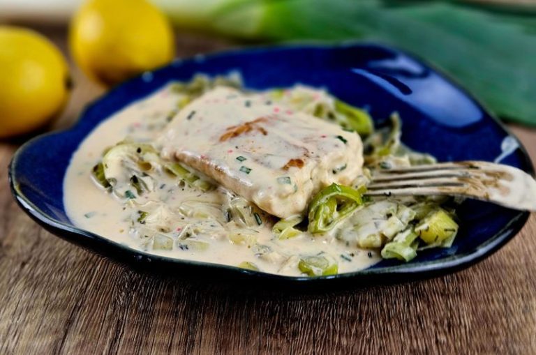 saumon poireaux sauce citron