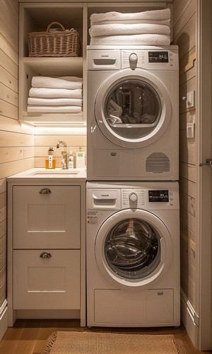 lave linge et seche linge superposes 15