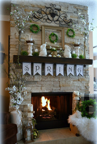 decoration de cheminee pour le printemps 14
