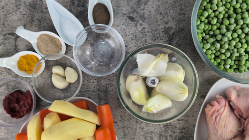 tajine de poulet aux légumes