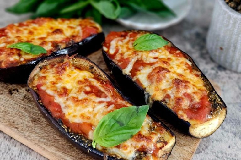 aubergines farcies facon pizza