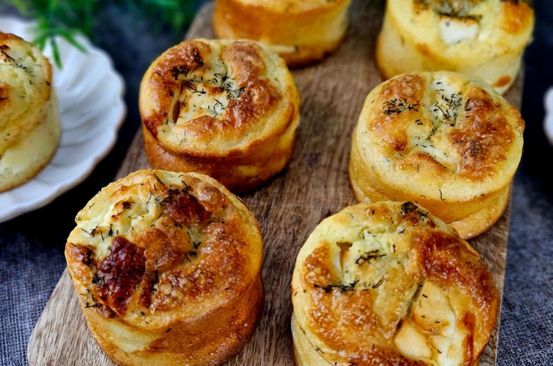 Muffins saumon fumé feta