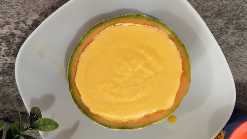 melon crème brulée