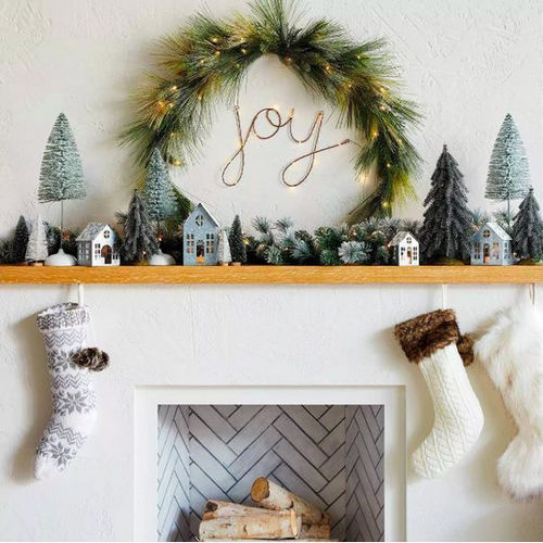 decoration de noel blanche et verte 24