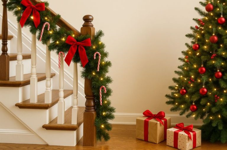 decoration descalier de noel 1