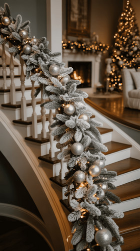 decoration descalier de noel 2