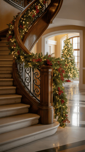 decoration descalier de noel 4