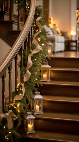 decoration descalier de noel 5