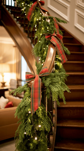 decoration descalier de noel 6