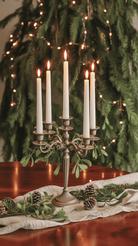décoration de bougies de noel