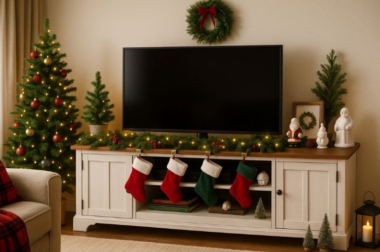 decoration de noel du meuble tv 1