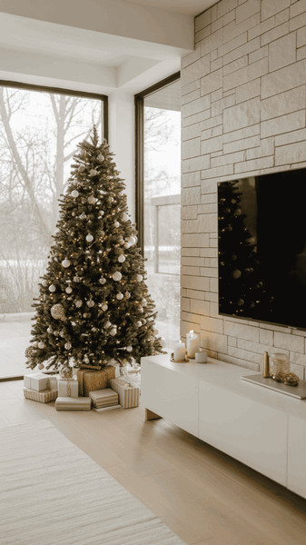 decoration de noel du meuble tv 10