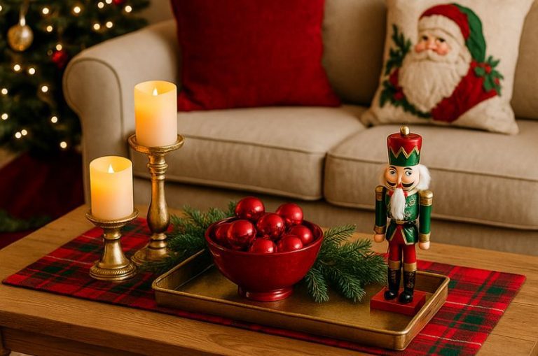 decorations de table basse de noel