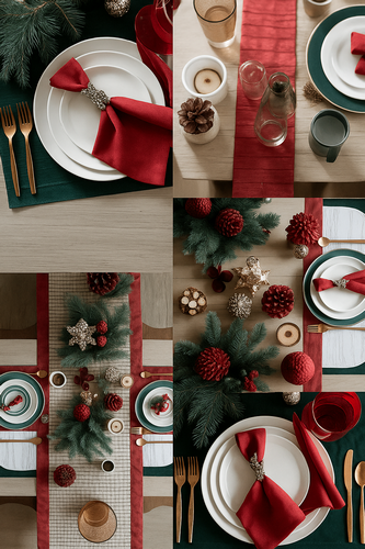 table de noel rouge et blanche 10