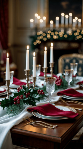table de noel rouge et blanche 11
