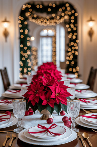 table de noel rouge et blanche 15