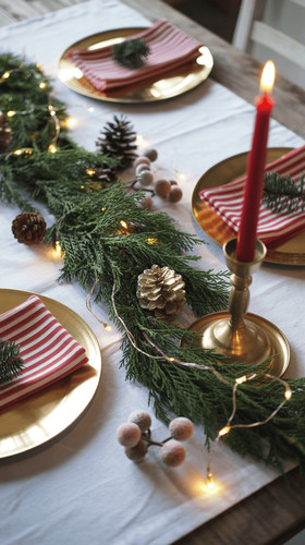 table de noel rouge et blanche 5