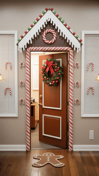decoration de porte de noel 2