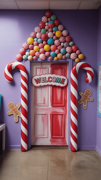 decoration de porte de noel 3
