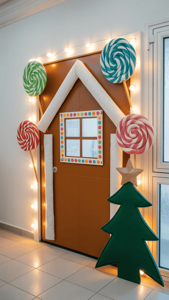 decoration de porte de noel 5