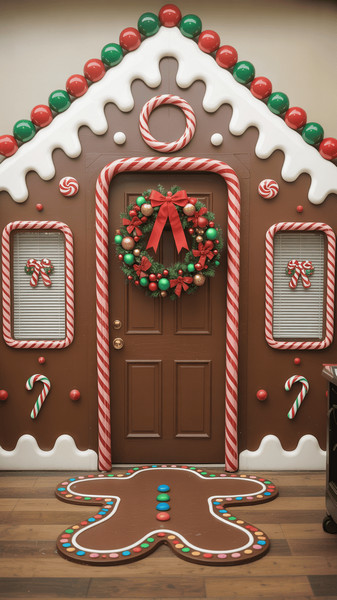 decoration de porte de noel 7