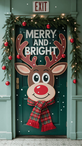 decoration de porte de noel 8