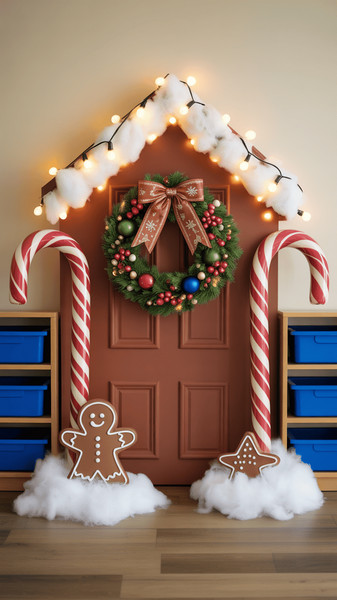 decoration de porte de noel 9