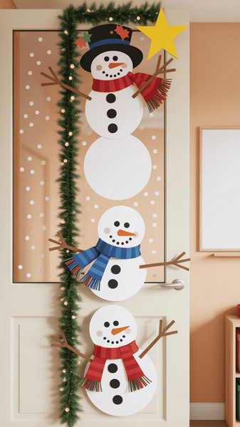 decoration de porte de noel