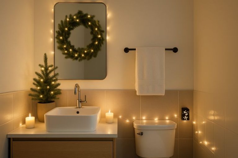 decoration de salle de bain pour noel