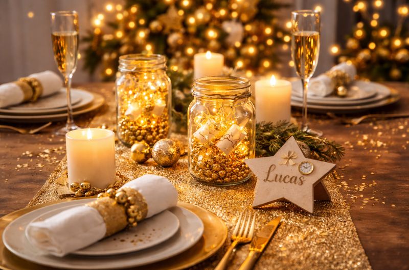 Décorations de table du Nouvel An pour célébrer la nouvelle année avec style