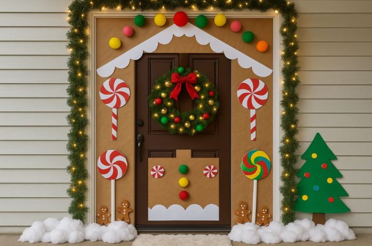 deecoration de porte de noel