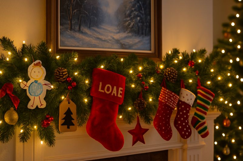 Transformez votre cheminée avec une guirlande de Noël lumineuse (guide & astuces)