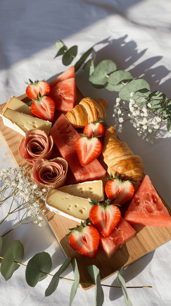 plateau petit-dejeuner de saint-valentin