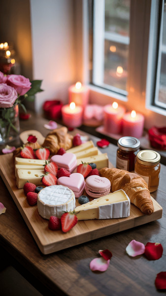 plateau petit dejeuner de saint valentin 6