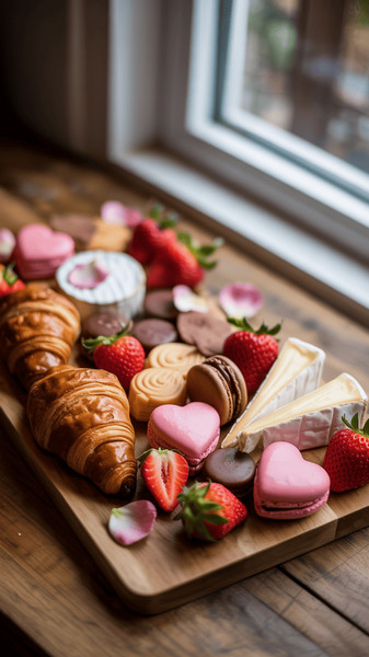 plateau petit dejeuner de saint valentin 7
