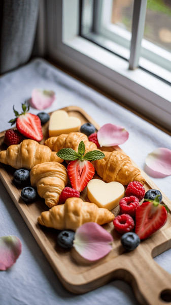plateau petit dejeuner de saint valentin 8