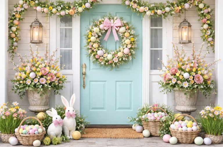 decoration de porte pour paques