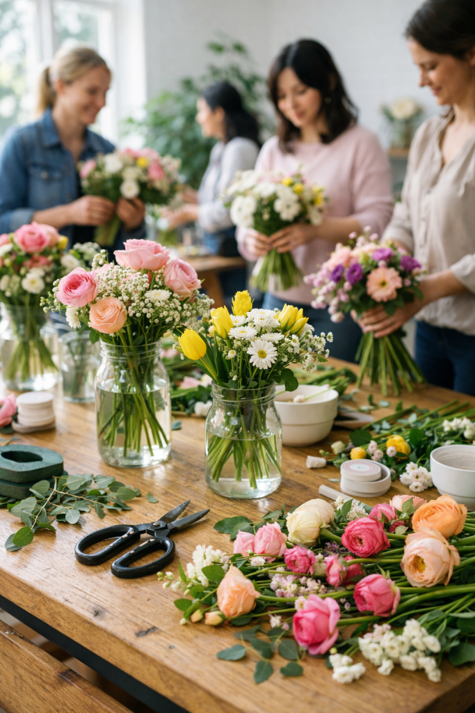 fête de bureau au printemps