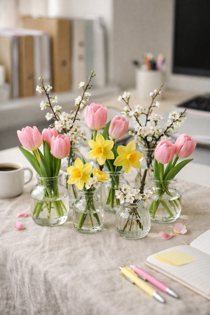 fête de bureau au printemps