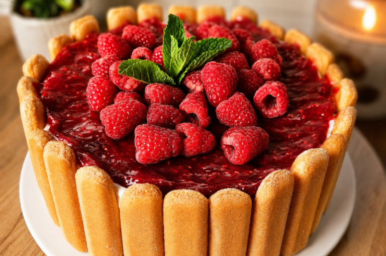 charlotte aux framboises facon tiramisu