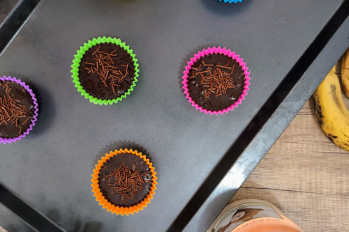 Brownie sans farine à la banane et pépites de chocolat