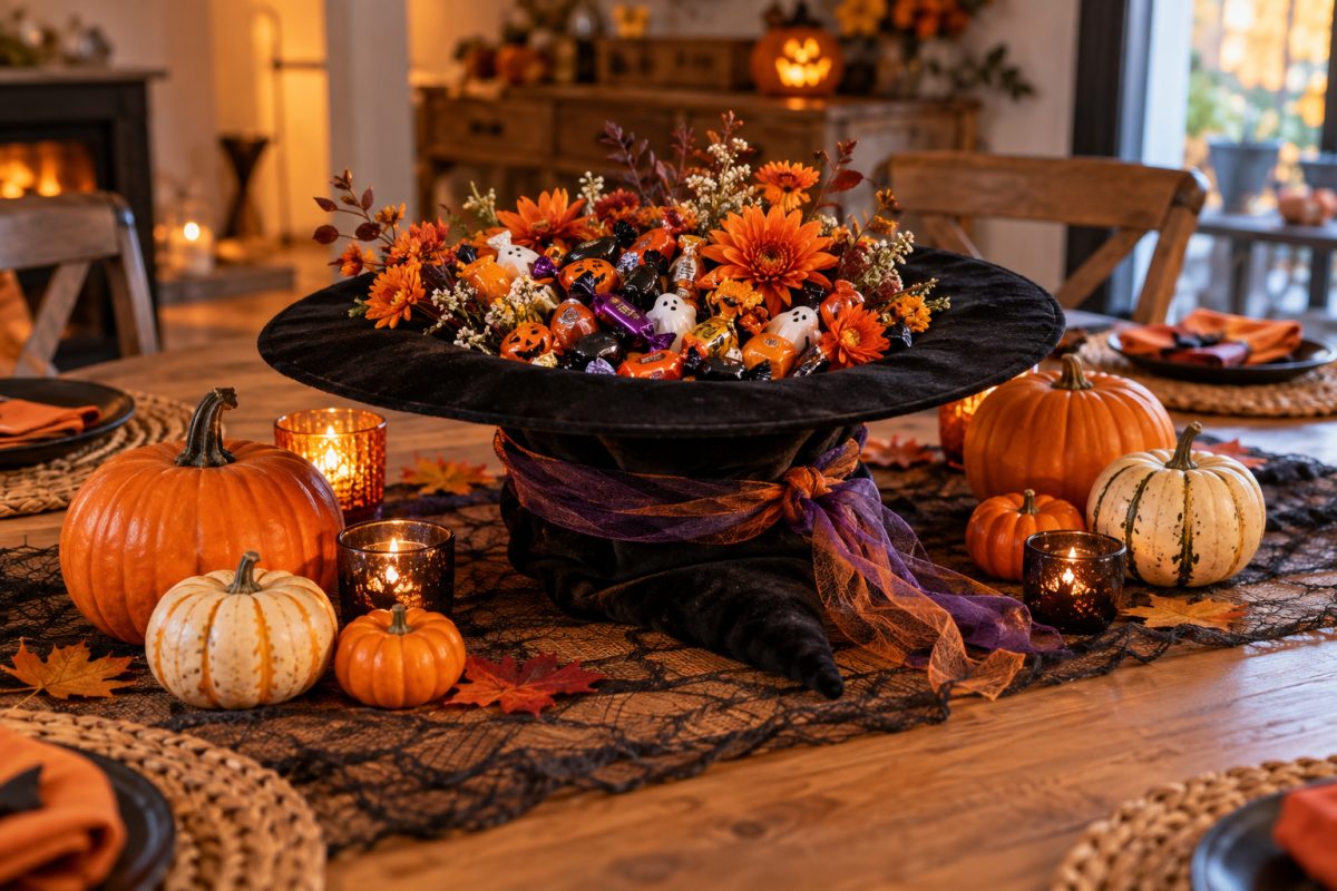 Le chapeau de sorcière centre de table